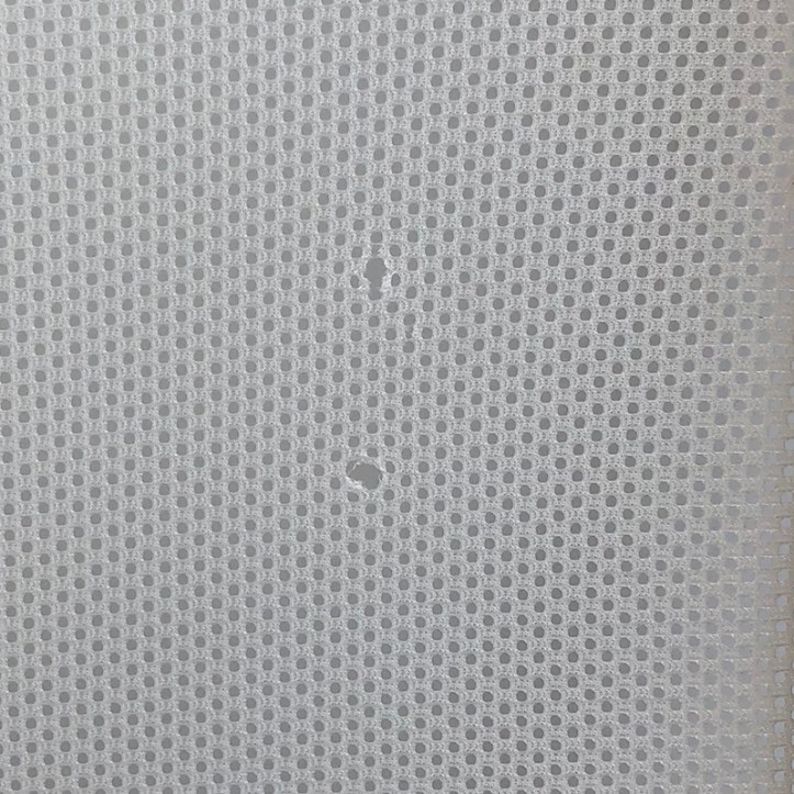 リリワゴン　メッシュフレームに穴が（アップ）